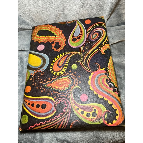 1967 Valhalla High School Yearbook Psychedelic Cover Signed Vintage Album Design